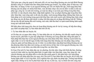 Chỉ thị 10/2009/CT-UBND tiếp tục tăng cường công tác quản lý nhà nước hoạt động khai thác chế biến sử dụng khoáng sản