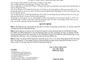 Quyết định 71/2009/QĐ-UBND quy định tổ chức hoạt động Ban Thú y xã, thị trấn; cán bộ thú y phường thành phố Hà Nội