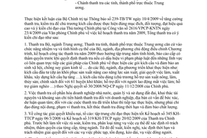 Công văn 881/TTCP-VP  điều chỉnh chương trình, kế hoạch công tác thanh tra năm 2009