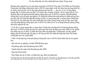 Công văn 6285/BTC-HCSN  bố trí kinh phí thực hiện phòng, chống dịch cúm A(H1N1)