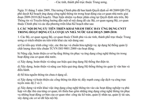 Công văn 1329/BTTTT-KHTC hướng dẫn triển khai thực hiện Quyết định 48/2009/QĐ-TTg của Thủ tướng Chính phủ