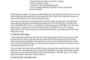 Công văn 2389/SYT-NVY tăng cường phòng chống dịch tiêu chảy cấp nguy hiểm