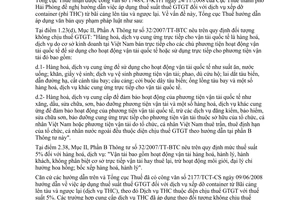 Công văn 1818/TCT-CS thuế giá trị gia tăng dịch vụ xếp dỡ container