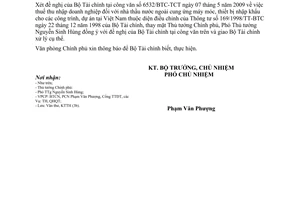 Công văn 3165/VPCP-KTTH thuế thu nhập doanh nghiệp đối với hoạt động cung ứng máy móc, thiết bị nhập khẩu của nhà thầu nước ngoài tại Việt Nam