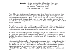 Công văn 3121/BYT-BMTE nghiêm cấm lạm dụng kỹ thuật cao để lựa chọn giới tính khi sinh