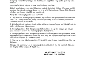 Công văn 2836/TCHQ-KTTT trị giá tính thuế hàng hoá nhập khẩu