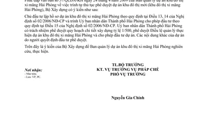 Công văn 01/BXD-PC trình tự, thủ tục thực hiện dự án khu đô thị mới