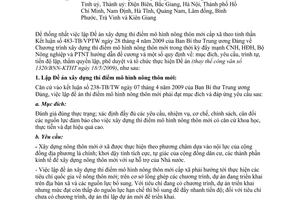Công văn 1416/BNN-KTHT hướng dẫn lập Đề án cho xã xây dựng thí điểm mô hình nông thôn mới