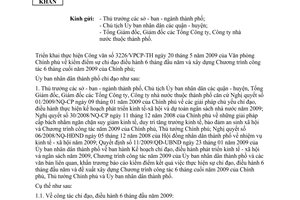 Công văn 2371/UBND-THKH kiểm điểm tình hình thực hiện sự chỉ đạo, điều hành 6 tháng đầu năm, đề xuất xây dựng chương trình công tác 6 tháng cuối 2009