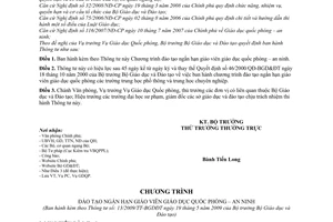 Thông tư 13/2009/TT-BGDĐT chương trình đào tạo ngắn hạn giáo viên giáo dục quốc phòng an ninh