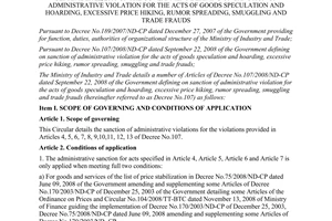 Circular No. 11/2009/TT-BCT detailing a number of articles of Decree No.107/2008