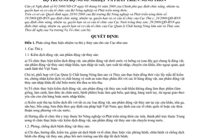 Quyết định 1427/QĐ-BNN-TCCB phân công nhiệm vụ thú y thủy sản Cục Thú y, nuôi trồng thủy sản quản lý chất lượng nông lâm sản