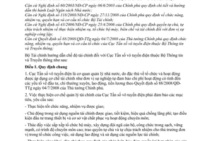 Thông tư 97/2009/TT-BTC chế độ tài chính Cục Tần số vô tuyến điện