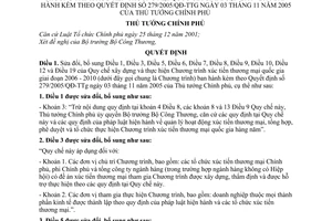 Quyết định 80/2009/QĐ-TTg sửa đổi quy chế xây dựng chương trình xúc tiến thương mại quốc giai đoạn 2006-2010 hướng dẫn 279/2005/QĐ-TTg