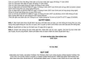 Quyết định 34/2009/QĐ-UBND Quy chế đảm bảo an toàn, an ninh thông tin trong l