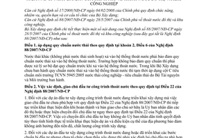 Thông tư 09/2009/TT-BXD hướng dẫn Nghị định 88/2007/NĐ-CP thoát nước đô thị khu công nghiệp