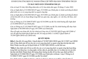 Quyết định 28/2009/QĐ-UBND hỗ trợ cơ sở cung ứng dịch vụ ngoài công lập Bình Thuận