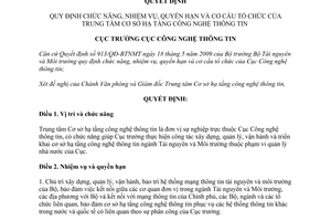 Quyết định 223/QĐ-CNTT chức năng, nhiệm vụ, quyền hạn Trung tâm Cơ sở hạ tầng