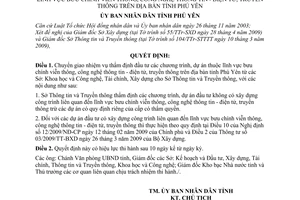 Quyết định 911/2009/QĐ-UBND phân giao nhiệm vụ thẩm định đầu tư các chương trình, dự án lĩnh vực bưu chính viễn thông, công nghệ thông tin