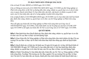 Quyết định 25/2009/QĐ-UBND nhiệm vụ quyền hạn Chi cục Bảo vệ thực vật Quảng Ngãi