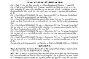 Quyết định 3882/QĐ-UBND phê duyệt Đề án xây dựng 7000 căn hộ phục vụ chương trình nhà ở nhân dân thành phố Đà Nẵng