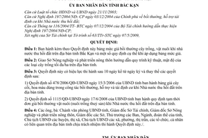 Quyết định 1123/2009/QĐ-UBND mức bồi thường cây trồng, vật nuôi khi nhà nước thu hồi đất trên