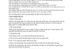 Thông tư 02/2009/TT-BYT vệ sinh trong hoạt động mai táng hoả táng