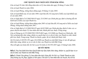 Quyết định 797/QĐ-UBND năm 2009 chức năng nhiệm vụ quyền hạn Thanh tra Đăk Nông