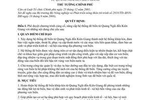 Quyết định 667/QĐ-TTg phê duyệt chương trình củng cố, nâng cấp hệ thống đê biển Quảng Ngãi đến Kiên Giang