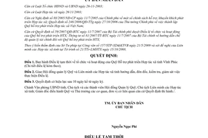 Quyết định 32/2009/QĐ-UBND Điều lệ tạm thời tổ chức hoạt động của Quỹ Hỗ trợ