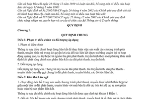 Thông tư 19/2009/TT-BTTTT liên kết hoạt động sản xuất chương trình phát thanh, truyền hình