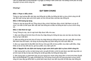 Thông tư 20/2009/TT-BTTTT báo cáo điều tra thống kê dịch vụ bưu chính công ích