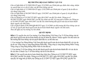 Quyết định 1517/QĐ-BGTVT ủy quyền phê duyệt quyết toán dự án hoàn thành