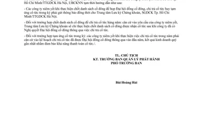 Công văn 1016/UBCK-QLPH hướng dẫn chi trả cổ tức hàng năm đối với các công ty niêm yết