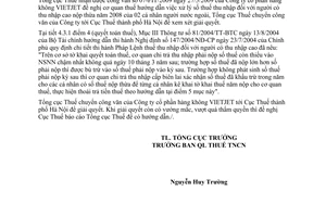 Công văn 2272/TCT-TNCN xử lý công văn Công ty cổ phần hàng không VIETJET