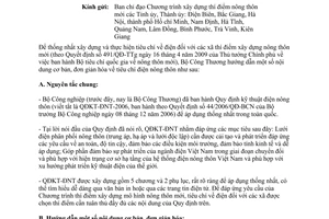 Công văn 5301/BCT-CNĐP 2009 hướng dẫn tiêu chí điện xây dựng nông thôn mới