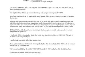 Công văn 1077/UBND-KTTH phân cấp quyết định đầu tư xây dựng công trình