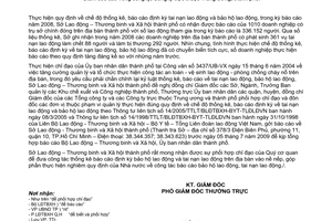 Công văn 4528/LĐTBXH-TTr thực hiện báo cáo định kỳ tai nạn lao động và bảo hộ lao động 6 tháng đầu năm 2009