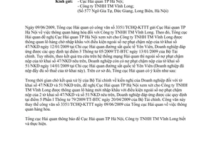 Công văn 3499/TCHQ-KTTT thông quan hàng hóa