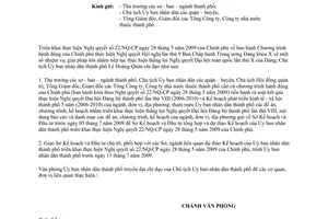 Công văn 4231/VP-THKH xây dựng Kế hoạch thực hiện Nghị quyết 22/NQ-CP ngày 28 tháng 5 năm 2009 của Chính phủ