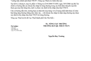 Công văn 2418/TCT-TNCN chính sách thuế thu nhập cá nhân