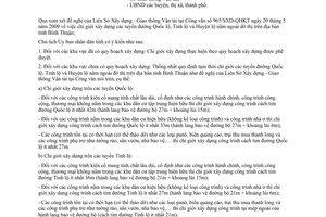 Công văn 2952/UBND-ĐTQH quy định tạm thời chỉ giới xây dựng tuyến đường Quốc lộ