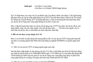 Công văn 3295/SYT-KHTH hướng dẫn dự án Công nghệ thông tin