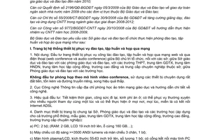 Công văn 5250/BGDĐT-CNTT đầu tư phòng đào tạo và họp qua mạng trang bị máy tính