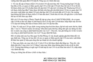 Công văn 3773/TCHQ-GSQL vướng mắc liên quan đến C/O mẫu D
