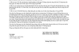 Công văn 3132/TCHQ-GSQL xử lý các vướng mắc C/O
