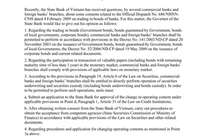 Official Dispatch No. 4825/NHNN-CNH of June 25, 2009, re  Concerning the Official Dispatch No. 686/NHNN- CNH dated 4 February 2009