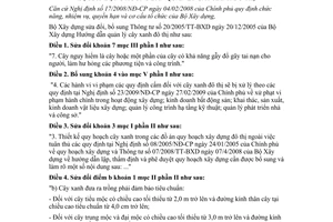 Circular 20/2009/TT-BXD amendments 20/2005/tt-bxd on guidelines for urban forestry