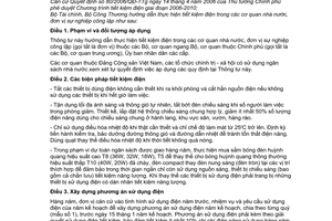 Thông tư liên tịch  111/2009/TTLT/BTC-BCT hướng dẫn thực hiện tiết kiệm điện trong các cơ quan nhà nước, đơn vị sự nghiệp công lập