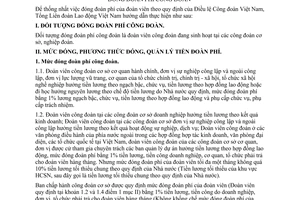 Hướng dẫn 826/HD-TLĐ đóng đoàn phí công đoàn